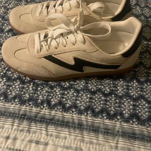 Women's Cream and Black Sneakers